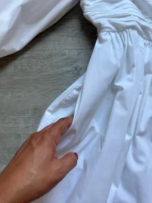 Abercrombie & Fitch Emerson Puff Sleeves Square Neck White Poplin Mini Dress XS thumbnail 7