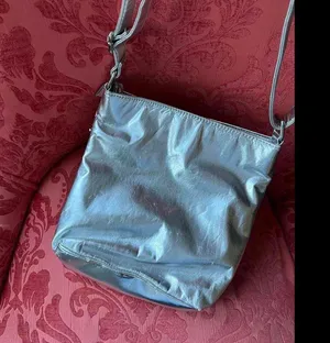 Stylish Silver Crossbody Bag with Embroidery thumbnail 3