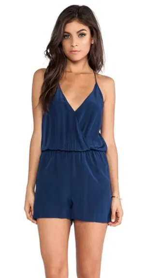 Jaco Silk Drape Wrap Romper thumbnail 1