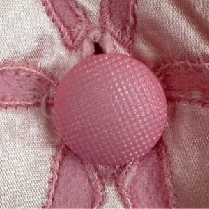 Vintage Komar Pink Butterfly Accent Robe Small Satin Trim Peter Pan Collar 1960s thumbnail 7