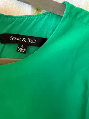 Strut & Bolt Mini Green Floral Dress with Flower and cutout thumbnail 3