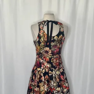 Anthropologie LEIFSDOTTIR Adelita Floral Brocade Metallic‎ Dress Party Size 2 thumbnail 9