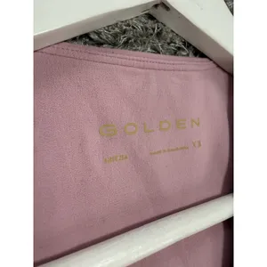 Golden Aritzia Pink V-Neck Sports Bra Crop Top Activewear Padded Bralette XS thumbnail 8