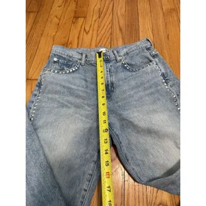 7 For All Mankind‎ Tess Studded Wide Leg Jeans Size 30 thumbnail 11