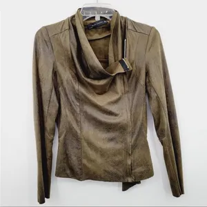 Zara xs asymmetrical‎ zip jacket thumbnail 2