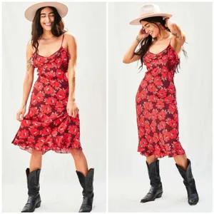 Rollas Shelley‎ Datura Slip Dress in Raspberry Size XS thumbnail 4