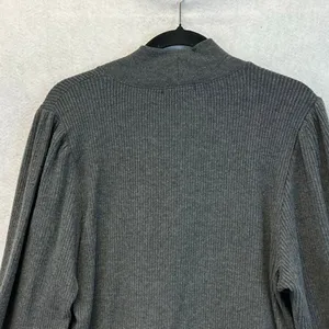 J. CREW Women’s Gray Mock Neck Ribbed Pullover Sweater XL Long Sleeve Soft NWT‎ thumbnail 9