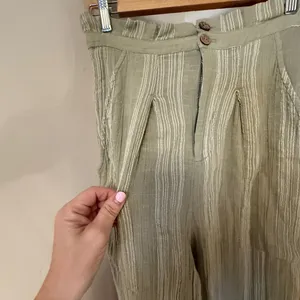 Free People Semi Sweet Cropped Pants in Sage Combo Super High Rise Small thumbnail 8