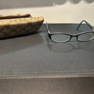 Coach Black Patterned Eyeglasses thumbnail 8