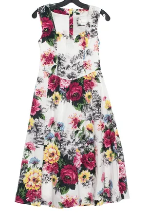 Anthropologie Dress Floral Amelia Cottage Garden Party Romantic Boho 4 Flaws thumbnail 1