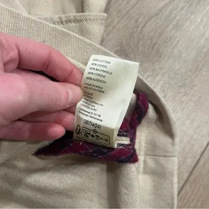 NWT Free People Highlands Peacoat Tea Combo Cream Canvas Cotton Size M thumbnail 7
