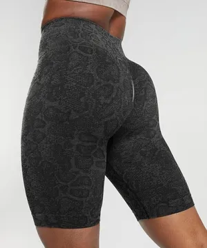 New Gymshark Adapt Animal Seamless Cycling Breathable Shorts Black Size Medium thumbnail 1