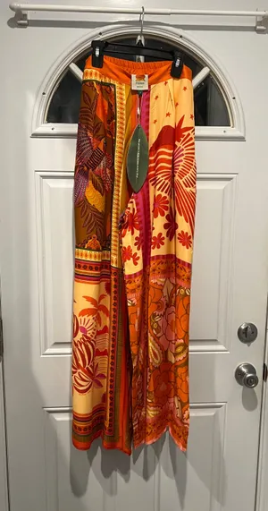 Farm Rio Forest Mixed Scarves Lenzing Ecovera Viscose Pants thumbnail 1