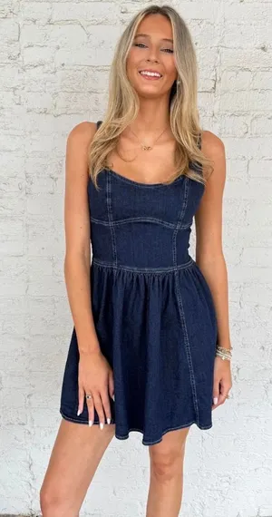 Denim Dress Blue thumbnail 1