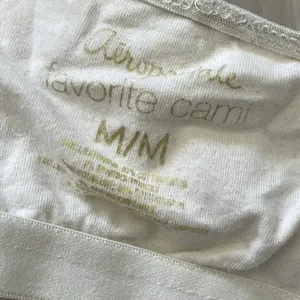 Aeropostale Y2K Tank Top sequin cursive cami womens White medium vintage kidcore thumbnail 2