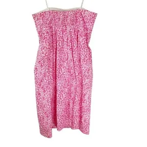 Vintage 90’s Lilly Pulitzer White Label Cotton Strapless Snorklin’ Dress Pink 2 thumbnail 9