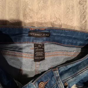 Sincerely Jules‎ Women Medium Wash Raw Hem Flare Jeans Size 1/25 Blue Wide Leg thumbnail 4