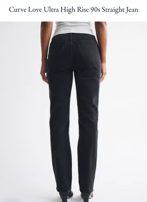Abercrombie Curve Love Ultra High-Rise 90s Straight thumbnail 2