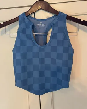 Blue Checkered Active Set Size XS thumbnail 1