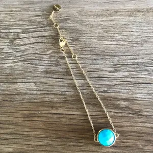 Stella & Dot retired blue beaded adjustable bracelet thumbnail 3
