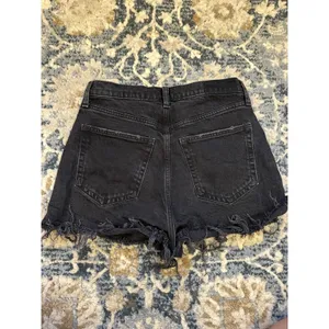 Abercrombie and Fitch High-rise Mom Jean Shorts Black Denim Curve Love Size 27/4 thumbnail 2