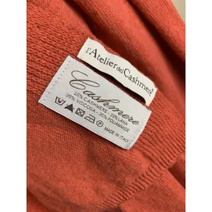 LAtelier Del Cashmere Orange Cashmere Blend‎ Scarf Wrap thumbnail 3
