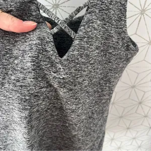 Beyond Yoga Gray Marled Spacedye Lace Back Tank thumbnail 4