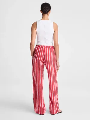 Madewell Pull On Pants in Varsity Red Size Small NWT thumbnail 4
