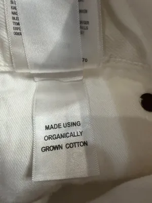 Agolde organic cotton denim criss cross high rise shorts raw hem white 31 thumbnail 11