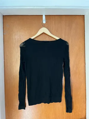 •Lauren Ralph Lauren black lace sleeve blouse• Size XS thumbnail 3
