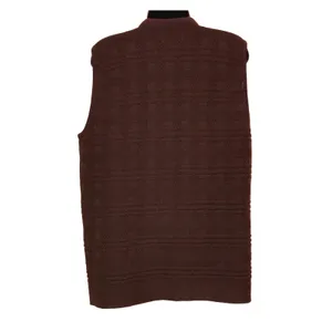 Vintage Milrank Knit Sweater Vest Open Front Pocket Cardigan Brown Size‎ Medium thumbnail 2