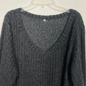Women's Pullover Ribbed V-Neck Sweater Size XL thumbnail 2
