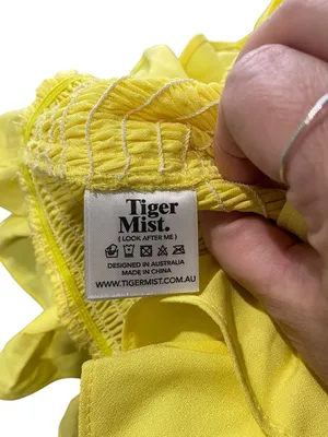 Tiger Mist Joslin Mini Dress Yellow Size XS Coquette Sabrina Carpenter Romantic thumbnail 4