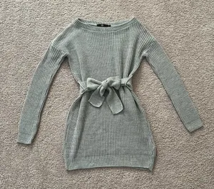 Gray sweater dress thumbnail 1