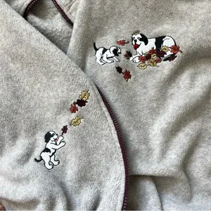 Big Dogs Jacket embroidered dog fall leaves unisex Gray (xlarge) polar dogs cozy thumbnail 5