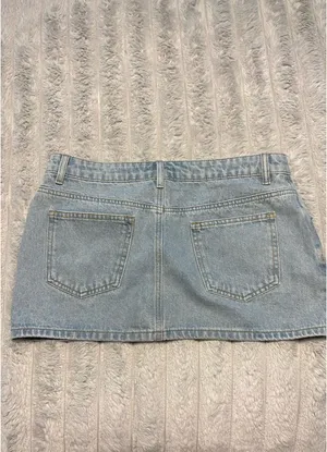 Edikted Mini Denim Skirt  thumbnail 2