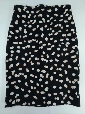 Philosophy Polka Dot Pencil Midi Skirt Black Blush Career Stretch Size 2 thumbnail 1