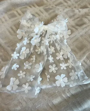 Target White floral bow thumbnail 1