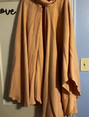 Women's Peach color vintage wool cape thumbnail 1