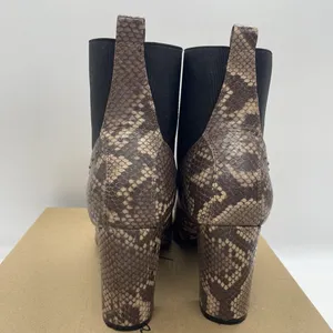 Vintage Havana Womens Size‎ 10 Ellen Taupe Snakeskin Pointed Toe Booties Heels thumbnail 11