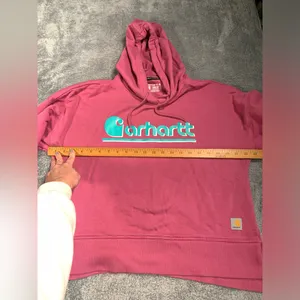 Carhartt Women's Pink Hoodie Sweater tencel fiber series loose fit medium thumbnail 5