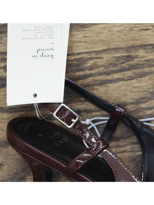 NWT A New Day Serafina Heels Rhinestone Strap Back 94661781 Burgundy Red 6.5M thumbnail 10