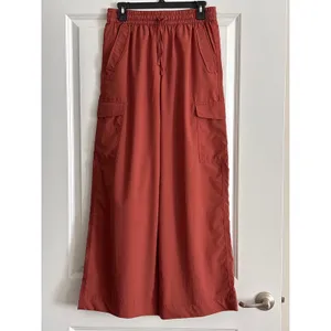 Old Navy Rust Orange StretchTech Quick Dry Wide Leg Cargo Pants Small thumbnail 3