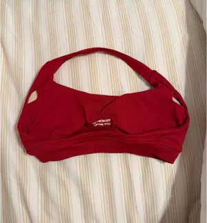 DFYNE Impact Halter Sports Bra | Crimson Red | Small thumbnail 2