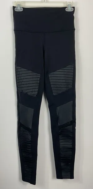 Alo High Waist Moto Leggings Womens Size Medium thumbnail 1