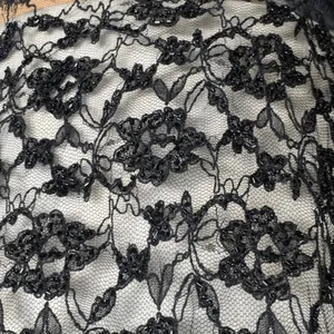 Vintage Laurence Kazar Black Beaded Lace Sheer Open Front Evening Jacket Romance thumbnail 2