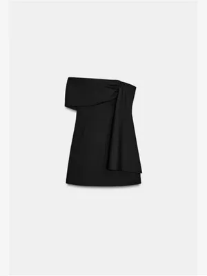 Zara sleeveless mini dress with straight neck and ruffles,‎ sizes XS thumbnail 4