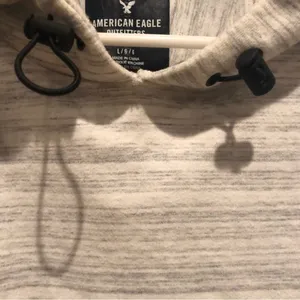 American Eagle Outfitters Active Flex Pullover Hoodie Sweatshirt White/Gray thumbnail 5