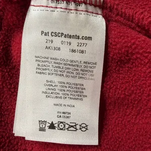 Columbia Women’s Red Fleece Hybrid Jacket Small Full Zip Insulated Outdoor thumbnail 4