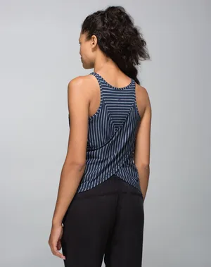 Lululemon Vita Racer Tank - West2east Stripe Inkwell Heathered Medium Grey - 4 thumbnail 2
